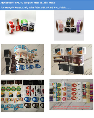 Mesin Cetak Laser LED Label Digital CMYK 320mm