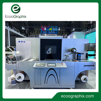 Mesin Cetak Digital Roll To Roll Label Foil Stamping Varnish Enhancement
