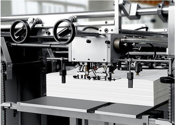 180-350gsm lembar persegi bawah tas kertas belanja membentuk mesin dengan lubang pegangan