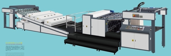 Kecepatan tinggi 1450 mm Format UV Spot And Overall Coating Mesin penuh otomatis