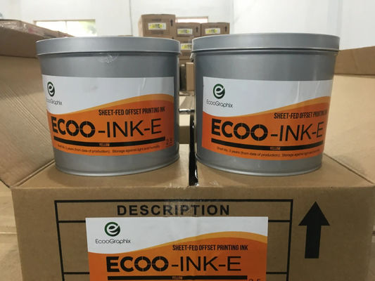 ECOO-INK-F Tinta Cetak Offset Berbasis Pelarut Merah dengan Umur Simpan 3 Tahun dalam kemasan 1 atau 2.5 kg/kaleng dan 6 Kaleng/Karton