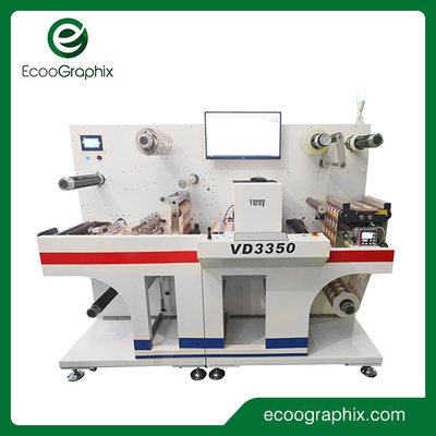 Kecepatan Tinggi Produktivitas Tinggi VD3350 Digital Label Die Cutter dengan Slitting dan Rewinding