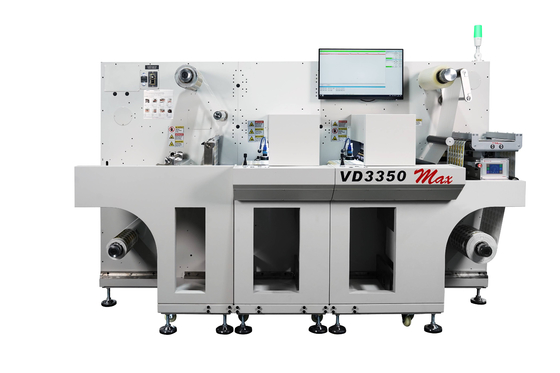 Satu Stasiun Enam Kepala VD3350 Digital Auto Feeding Label Die Mesin Pemotong