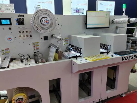 Pemotong Die Laser Roll To Sheet Digital dengan Kecepatan Potong Maksimal 27m/menit dan Lebar Label Maksimal 330mm