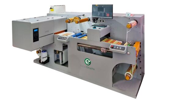 Ecoo IQ-330 Mesin Pencetakan dan Pemotongan Label Custom Digital