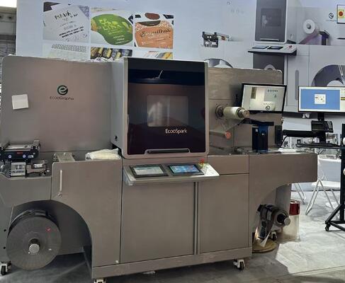 Printer Inkjet Digital Dengan UV Varnish Foil Stamping Maksimum 50m/Min Kecepatan Pencetakan Untuk Penghiasan Label