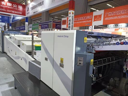 Mesin High Speed UV Varnishing dengan 9500 lembar/jam, 730x1060mm Max Sheet Size dan Teflon Conveying Belt untuk pengolahan kertas