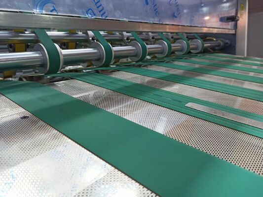 Mesin High Speed UV Varnishing dengan 9500 lembar/jam, 730x1060mm Max Sheet Size dan Teflon Conveying Belt untuk pengolahan kertas