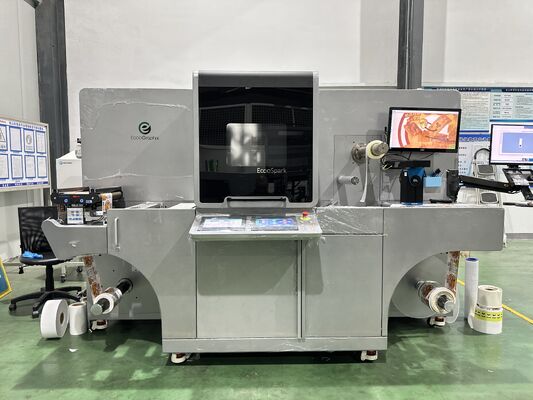 Drop-on-Demand inkjet roll-to-roll label digigal mesin dekorasi Ecoospark