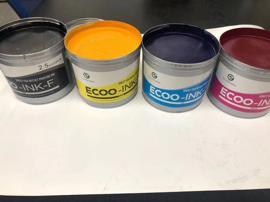 Tinta Cetak Offset Non Kulit Gloss Tinggi 1Kg / Timah 11000rph Tinta Cetak UV Ramah Lingkungan