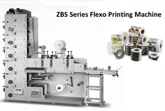 3 Warna 60m / Min Mesin Cetak Label Flexo UV Lebar Web 320mm