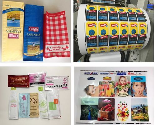 1-6 Warna Mesin Cetak Perekat Label Piala Kertas Flexo