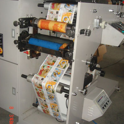 1-6 Warna Mesin Cetak Perekat Label Piala Kertas Flexo
