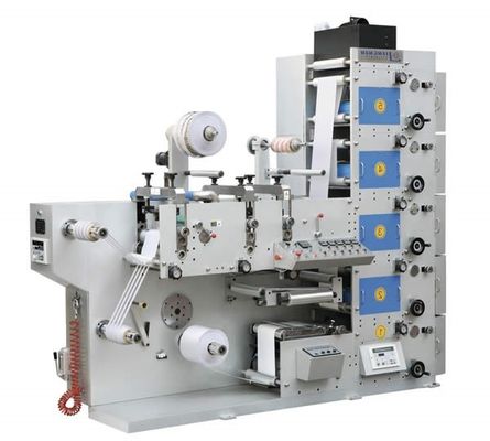 Mesin Cetak Flexo Label UV Otomatis 600mm Rewinding