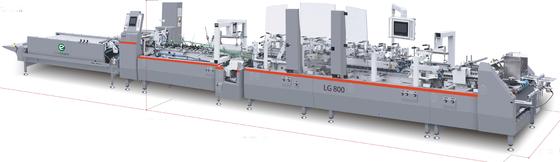 5000s / H Mesin Pembuat Kotak Karton Karton 6 Sudut Karton Folder Gluer